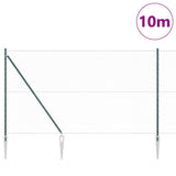 Vidaxl afrasteringspaal groen 10 x 1,5 m (25 mm gaas) staal en pvc