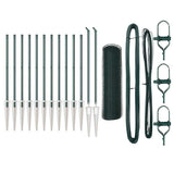 Vidaxl afrasteringspaal groen 25 x 0,4 m (25 mm gaas) staal en pvc