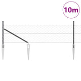 Vidaxl afrasteringspaal grijs 10 x 0,4 m (50 mm mesh) staal en pvc