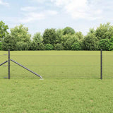 Vidaxl afrasteringspaal grijs 25 x 0,5 m (13 mm gaas) staal