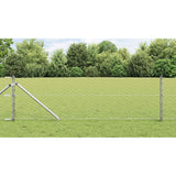 Vidaxl afrasteringspaal zilver 10 x 0,6 m (50 mm gaas) staal