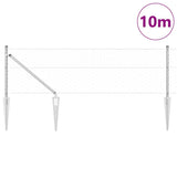 Vidaxl afrasteringspaal zilver 10 x 0,6 m (50 mm gaas) staal