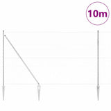 Vidaxl afrasteringspaal zilver 10 x 1,6 m (50 mm gaas) staal