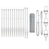 Vidaxl afrasteringspaal zilver 25 x 0,5 m (13 mm gaas) staal