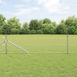 Vidaxl afrasteringspaal zilver 25 x 0,8 m (50 mm gaas) staal