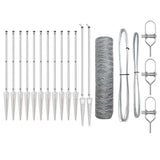 Vidaxl afrasteringspaal zilver 25 x 0,8 m (50 mm gaas) staal