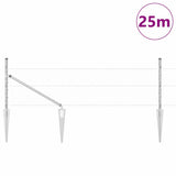 Vidaxl afrasteringspaal zilver 25 x 0,8 m (50 mm gaas) staal
