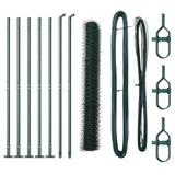 Vidaxl afrasteringspaal groen 10 x 0,8 m (50 mm gaas) staal en pvc