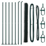 Vidaxl afrasteringspaal groen 10 x 1,4 m (36 mm gaas) staal en pvc