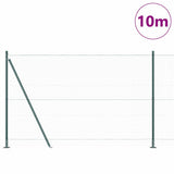 Vidaxl afrasteringspaal groen 10 x 1,4 m (36 mm gaas) staal en pvc