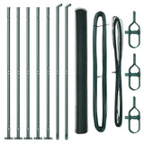 Vidaxl afrasteringspaal groen 10 x 1,5 m (25 mm gaas) staal en pvc