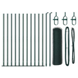 Vidaxl afrasteringspaal groen 25 x 0,6 m (13 mm gaas) staal en pvc