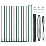 Vidaxl afrasteringspaal groen 25 x 1,4 m (25 mm gaas) staal en pvc