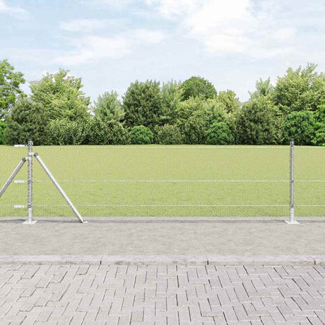 Vidaxl zeshoekig gaashek met betonnen voetstuk 10 x 0,6 m mesh