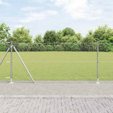 Vidaxl afrasteringspaal zilver 10 x 0,8 m (25 mm gaas) staal