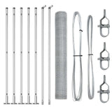 Vidaxl afrasteringspaal zilver 10 x 0,8 m (25 mm gaas) staal