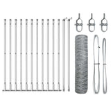 Vidaxl afrasteringspaal zilver 25 x 0,4 m (36 mm gaas) staal