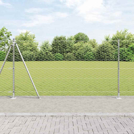 Vidaxl zeshoekig gaashek met betonnen voetstuk 25 x 1,2 m mesh