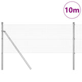 Vidaxl afrasteringspaal zilver 10 x 0,8 m (12 x 12 mm gaas) staal