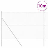 Vidaxl afrasteringspaal zilver 10 x 1,6 m (16 x 16 mm gaas) staal