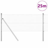 Vidaxl afrasteringspaal zilver 25 x 0,8 m (16 x 16 mm heknet) staal