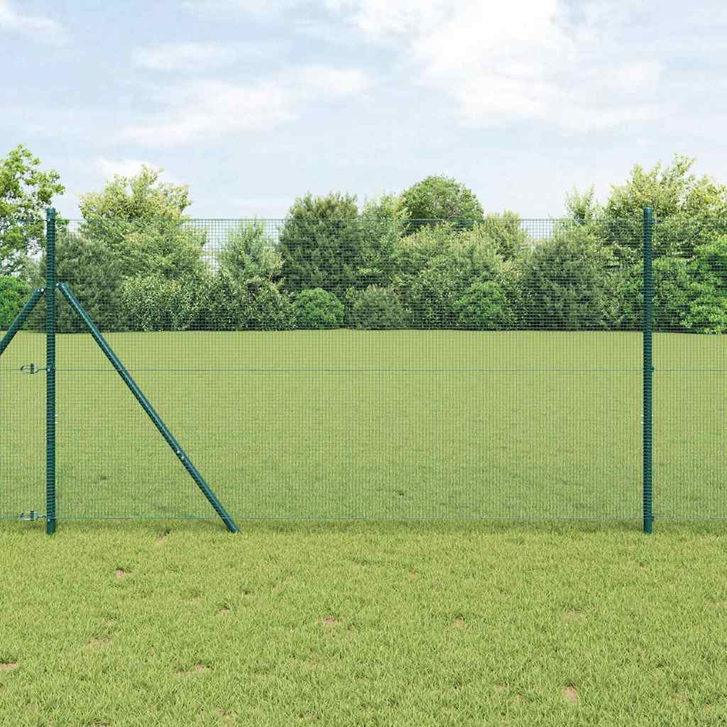 Vidaxl gelast draadhek met grondbevestiging 10 x 1 m pvc-coated staal
