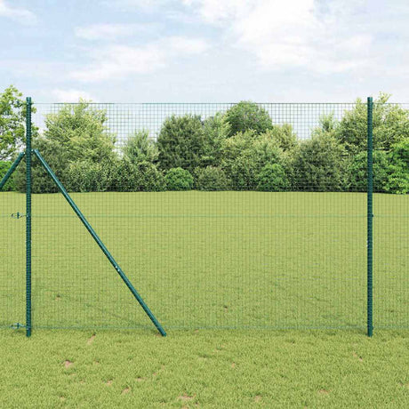 Vidaxl gelast draadhek met grondbevestiging 10 x 1,5 m groen mesh