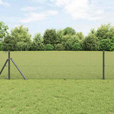Vidaxl afrasteringspaal grijs 10 x 0,5 m (12 x 12 mm mesh) staal