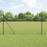 Vidaxl afrasteringspaal grijs 10 x 1 m (25 x 25 mm gaas) staal