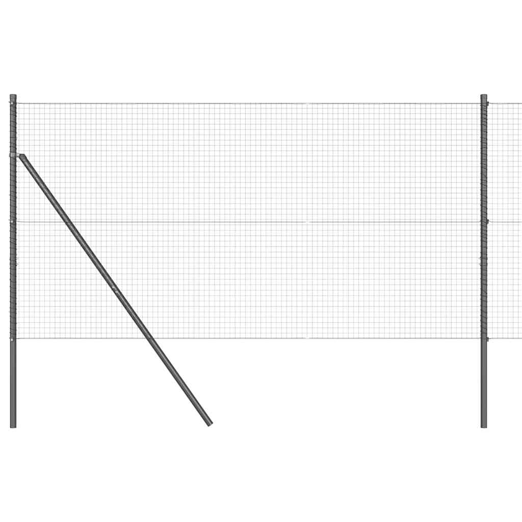 Vidaxl afrasteringspaal grijs 10 x 1 m (25 x 25 mm gaas) staal