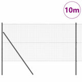 Vidaxl afrasteringspaal grijs 10 x 1 m (25 x 25 mm gaas) staal