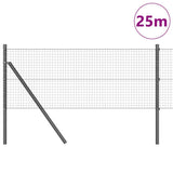 Vidaxl afrasteringspaal grijs 25 x 0,4 m (25 x 25 mm gaas)