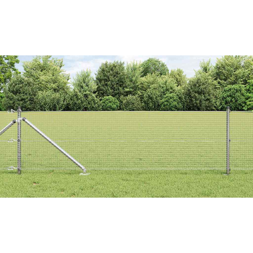 Vidaxl afrasteringspaal zilver 10 x 0,4 m (19 x 19 mm gaas) staal