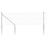 Vidaxl afrasteringspaal zilver 10 x 0,4 m (19 x 19 mm gaas) staal