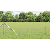 Vidaxl afrasteringspaal zilver 25 x 0,5 m (25 x 25 mm gaas) staal