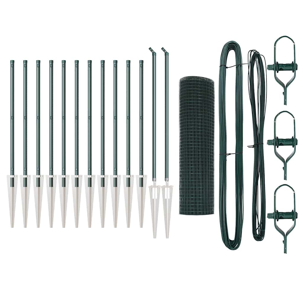 Vidaxl afrasteringspaal groen 25 x 0,4 m (19 x 19 mm gaas)