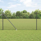 Vidaxl afrasteringspaal grijs 10 x 1 m (12 x 12 mm gaas) staal