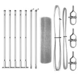 Vidaxl afrasteringspaal zilver 10 x 0,6 m (19 x 19 mm gaas) staal