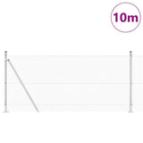 Vidaxl afrasteringspaal zilver 10 x 1 m (12 x 12 mm gaas) staal