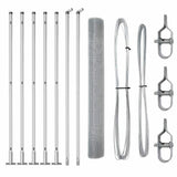 Vidaxl afrasteringspaal zilver 10 x 1,2 m (12 x 12 mm gaas) staal