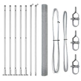 Vidaxl afrasteringspaal zilver 10 x 1,4 m (16 x 16 mm gaas) staal