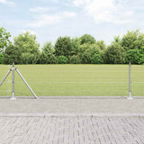 Vidaxl afrasteringspaal zilver 25 x 0,6 m (16 x 16 mm gaas) staal