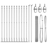 Vidaxl afrasteringspaal zilver 25 x 1 m (19 x 19 mm gaas) staal