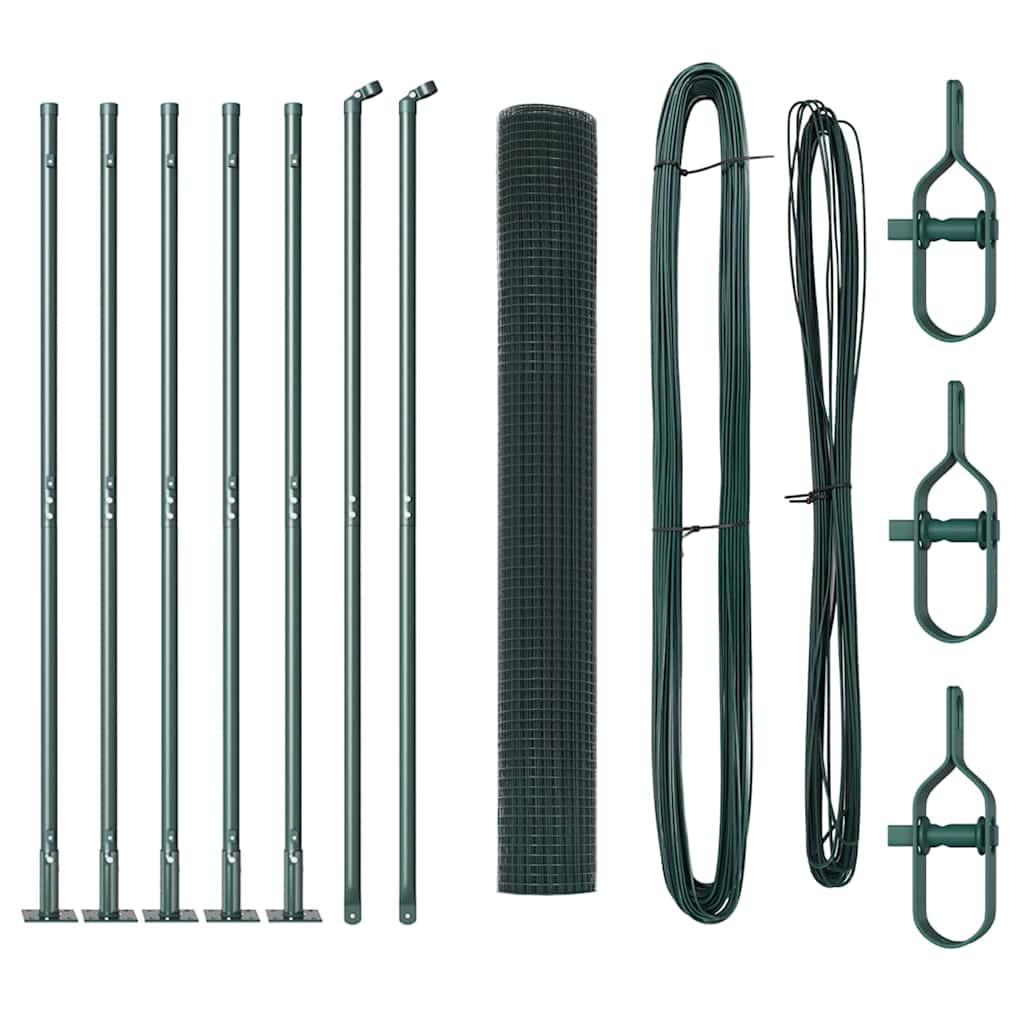 Vidaxl afrasteringspaal groen 10 x 0,8 m (12 x 12 mm gaas)
