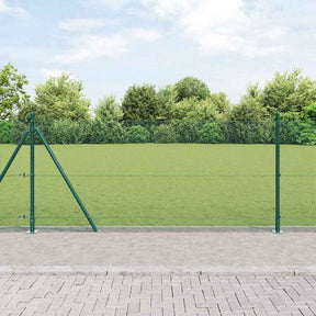 Vidaxl gelast draadhek met betonnen voetstuk 10 x 1 m pvc-coated staal