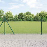 Vidaxl afrasteringspaal groen 10 x 1 m (25 x 25 mm gaas) staal