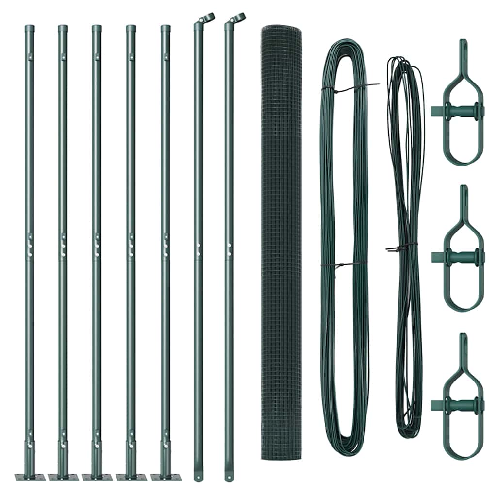 Vidaxl afrasteringspaal groen 10 x 1,4 m (16 x 16 mm gaas)