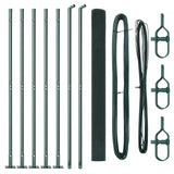 Vidaxl afrasteringspaal groen 10 x 1,5 m (12 x 12 mm gaas) staal