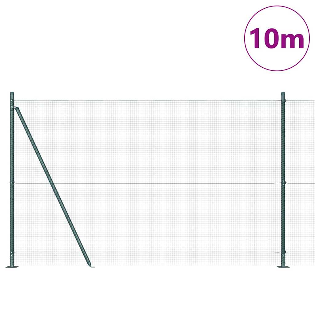 Vidaxl afrasteringspaal groen 10 x 1,6 m (16 x 16 mm gaas)
