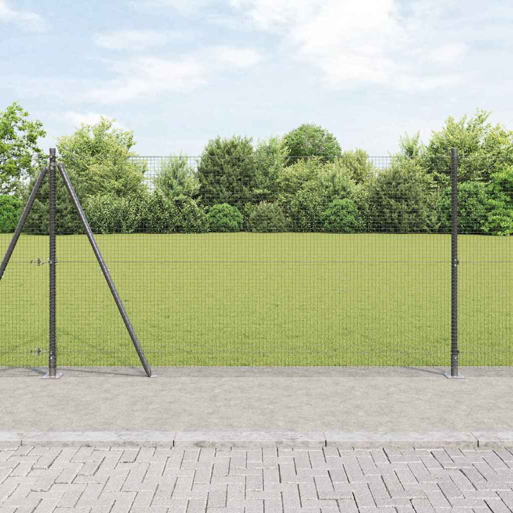 Vidaxl afrasteringspaal grijs 10 x 1,2 m (19 x 19 mm gaas)